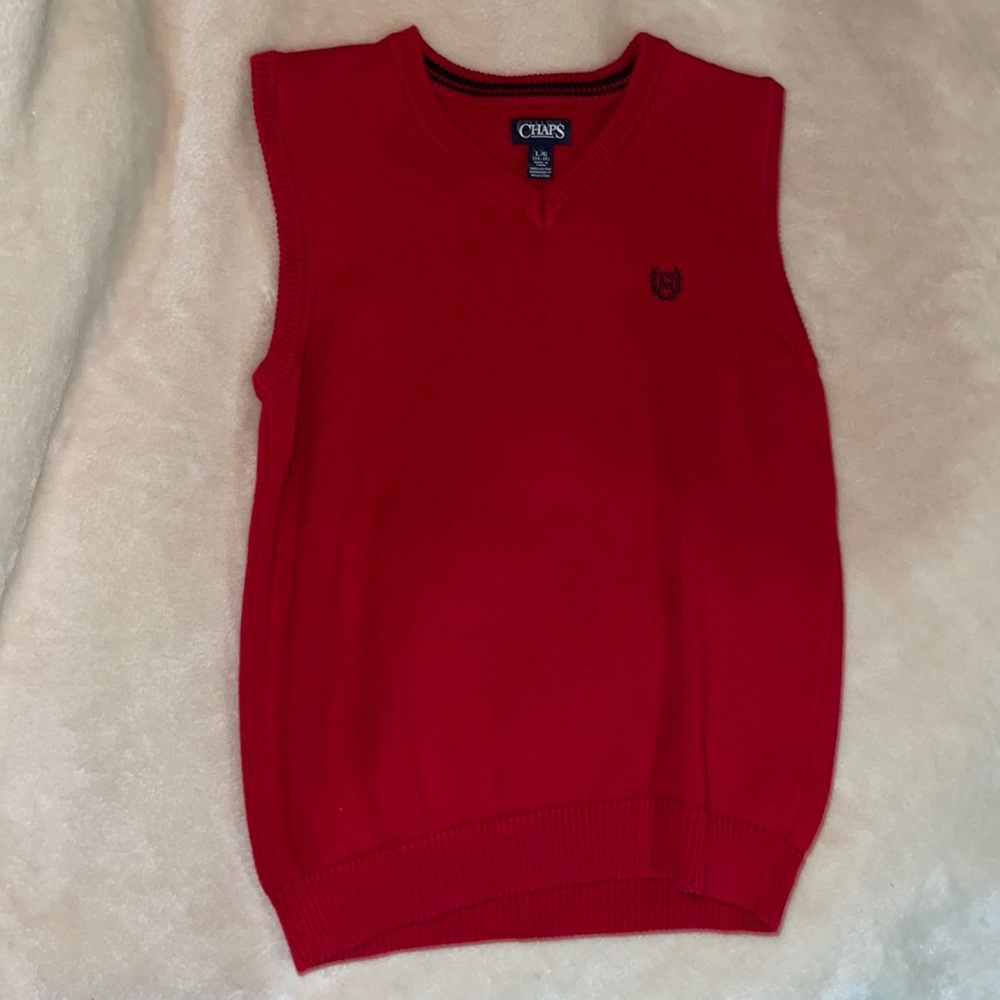Red Kids Chaps sweater vest